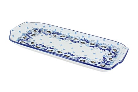 Ceramika Artystyczna Georgia Blue Small Serving Piece — Polish Pottery
