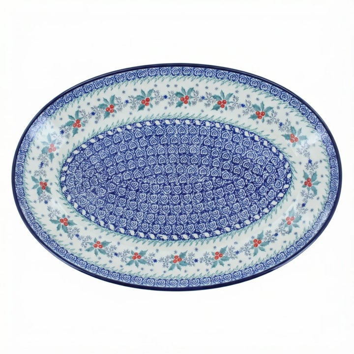 Ceramika Artystyczna December Joy Large Serving Piece — Polish Pottery