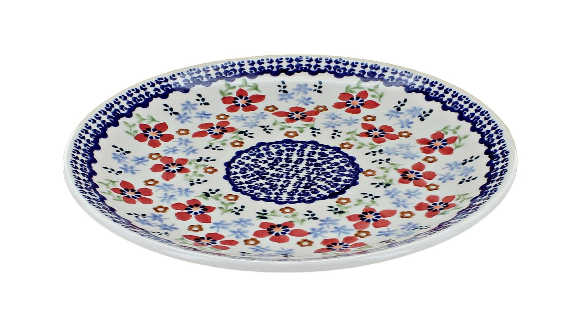 Manufaktura Red Poppy Dining Plates & Bowls — Polish Pottery