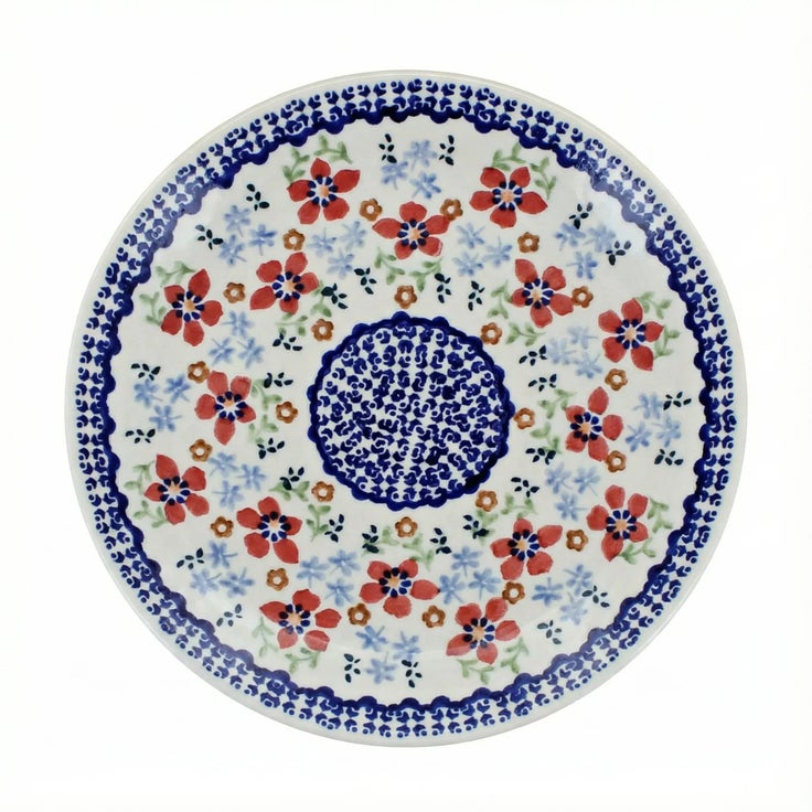 Detail image of Manufaktura Red Poppy Dining Plates & Bowls — Polish Pottery