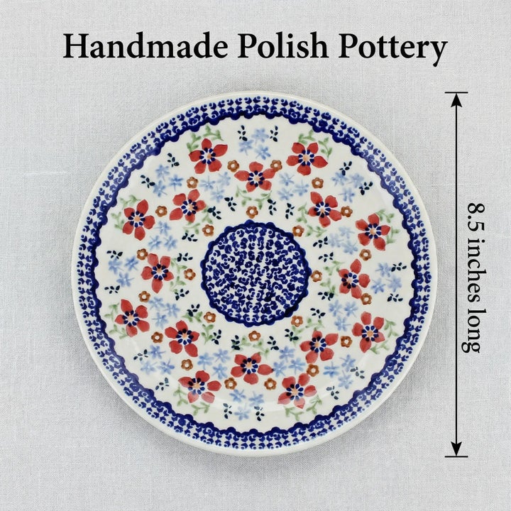 Manufaktura Red Poppy Dining Plates & Bowls — Polish Pottery