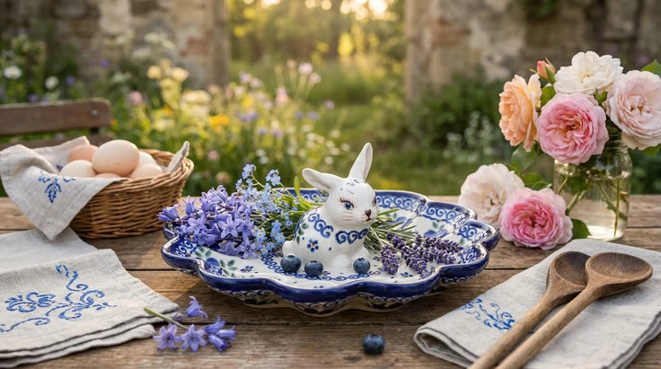 Detail image of Vena Spring Blossom Dining Accessories — Polish Pottery