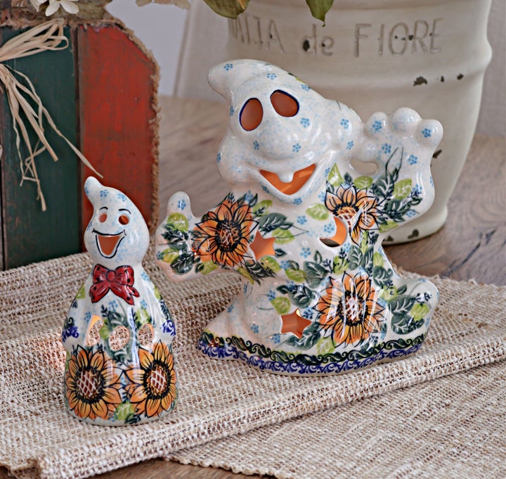 Vena Sunflower Splendor Luminary — Polish Pottery