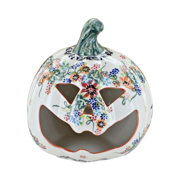 Vena Pumpkins Luminary — Polish Pottery