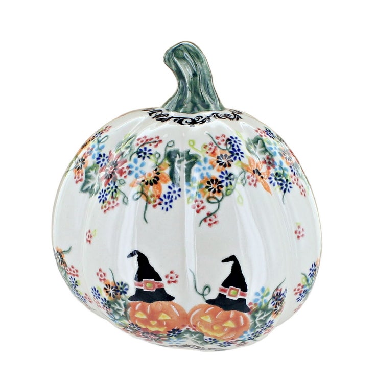 Detail image of Vena Pumpkins Luminary — Polish Pottery