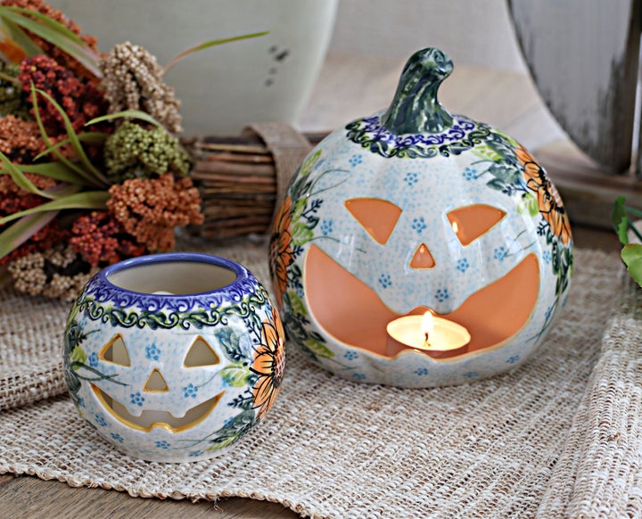 Vena Sunflower Splendor Luminary — Polish Pottery