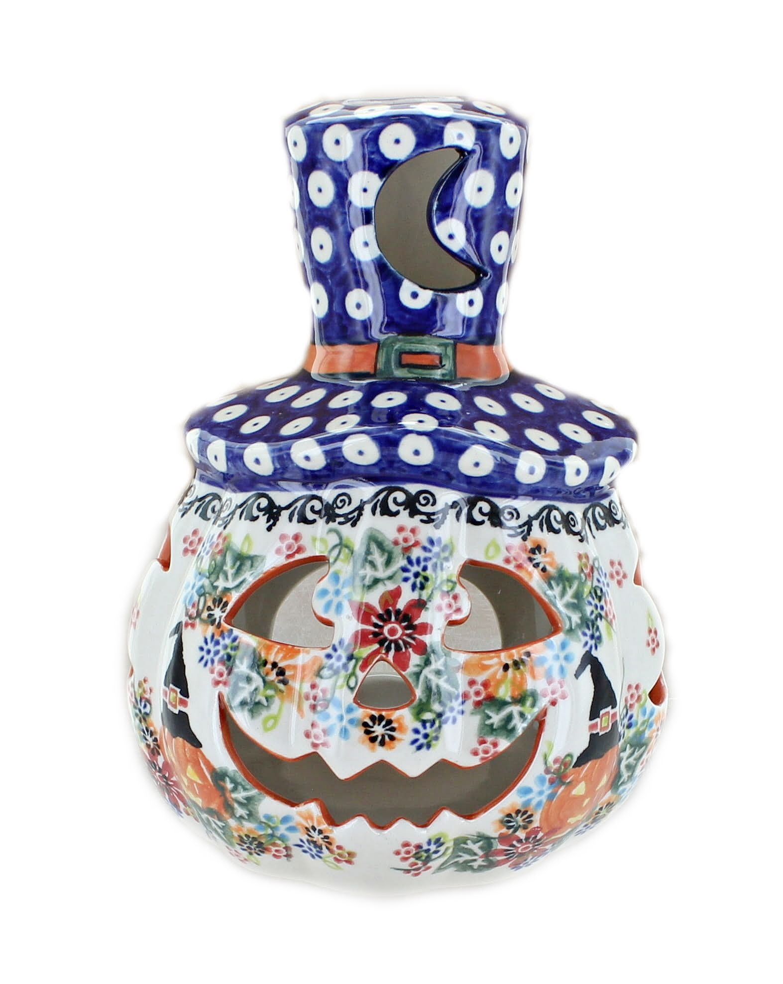 Vena Pumpkins Luminary — Polish Pottery