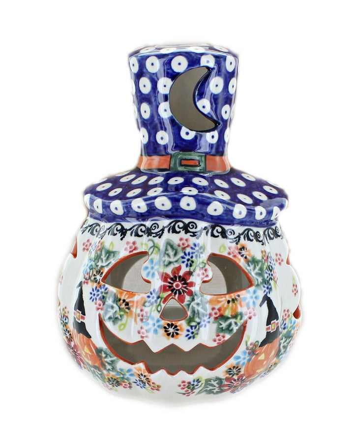 Vena Pumpkins Luminary — Polish Pottery