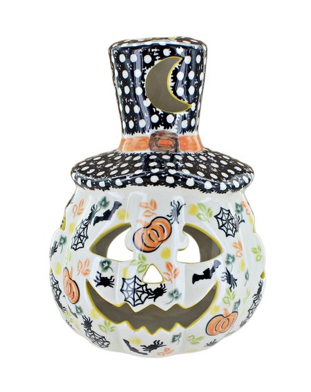 Vena Pumpkins Luminary — Polish Pottery