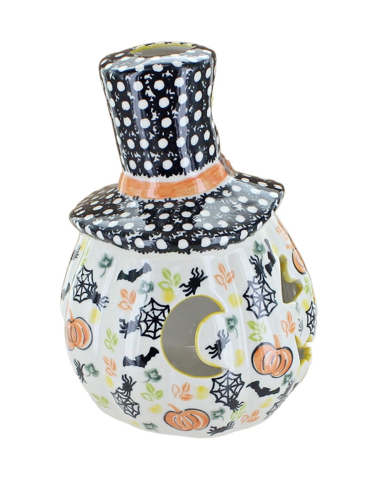 Detail image of Vena Pumpkins Luminary — Polish Pottery
