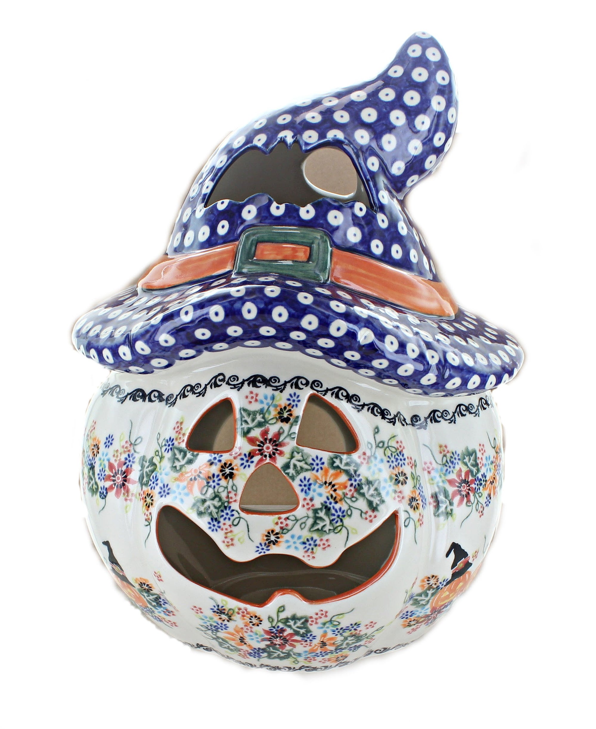 Vena Pumpkins Luminary — Polish Pottery