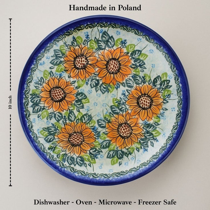 Detail image of Vena Sunflower Splendor Dining Plates & Bowls — Polish Pottery