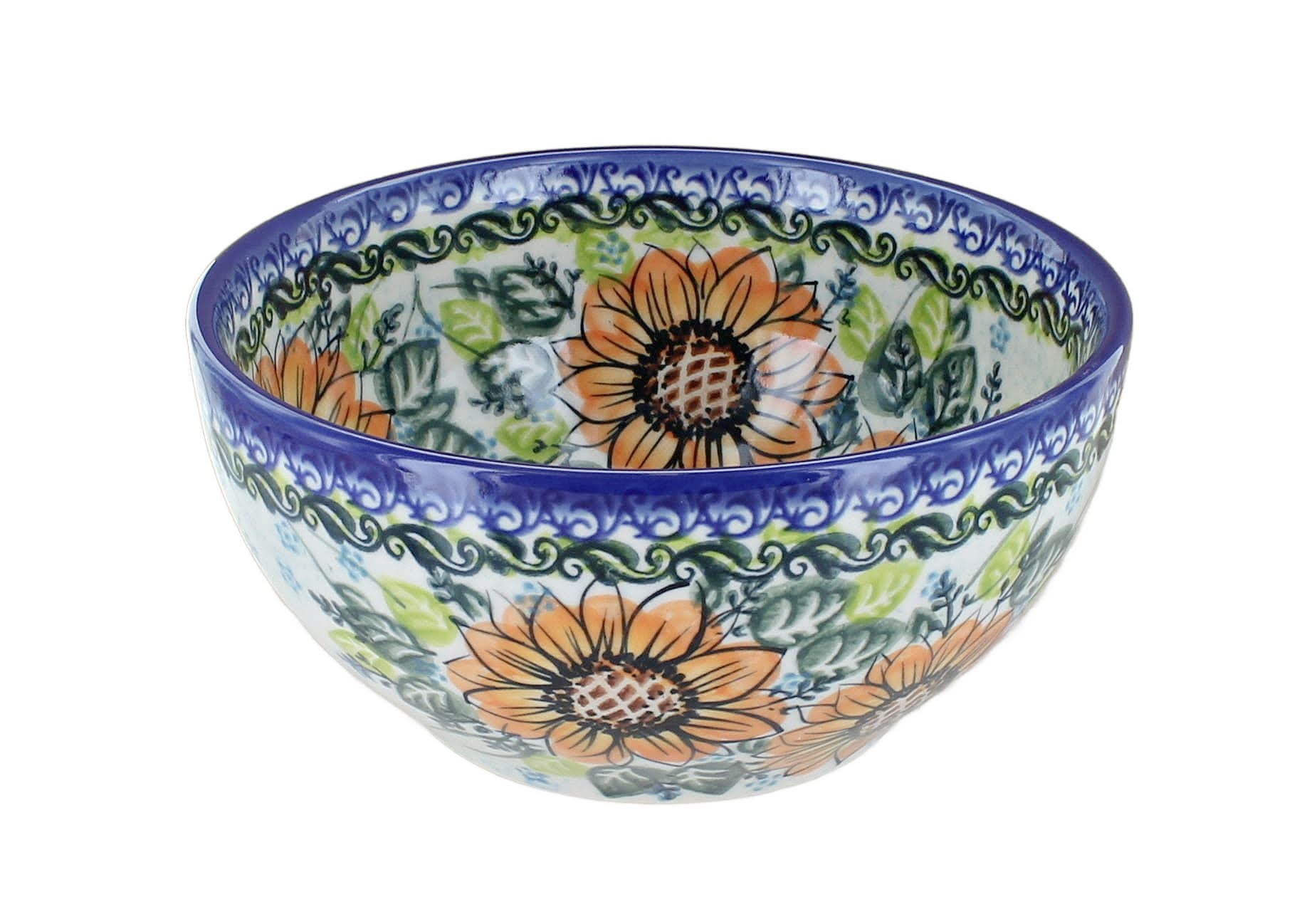 Vena Sunflower Splendor Dining Plates & Bowls — Polish Pottery