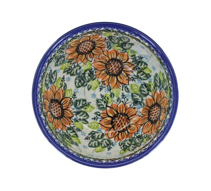 Vena Sunflower Splendor Dining Plates & Bowls — Polish Pottery