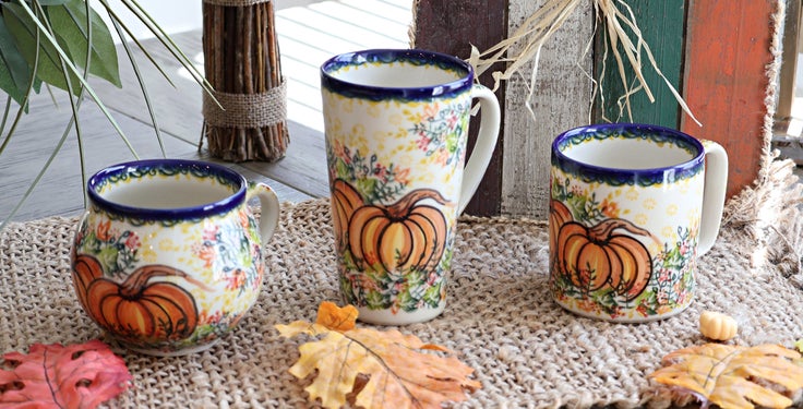 Detail image of Vena Harvest Festival Mug — Polish Pottery