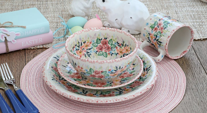 Vena Fairy Meadow Dining Plates & Bowls — Polish Pottery