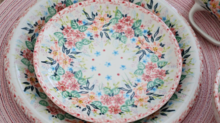 Detail image of Vena Fairy Meadow Dining Plates & Bowls — Polish Pottery