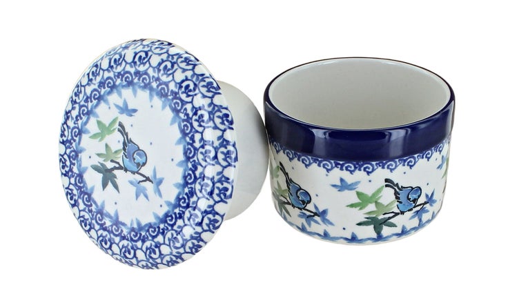 Detail image of Ceramika Artystyczna Mockingbird Butter Dish — Polish Pottery
