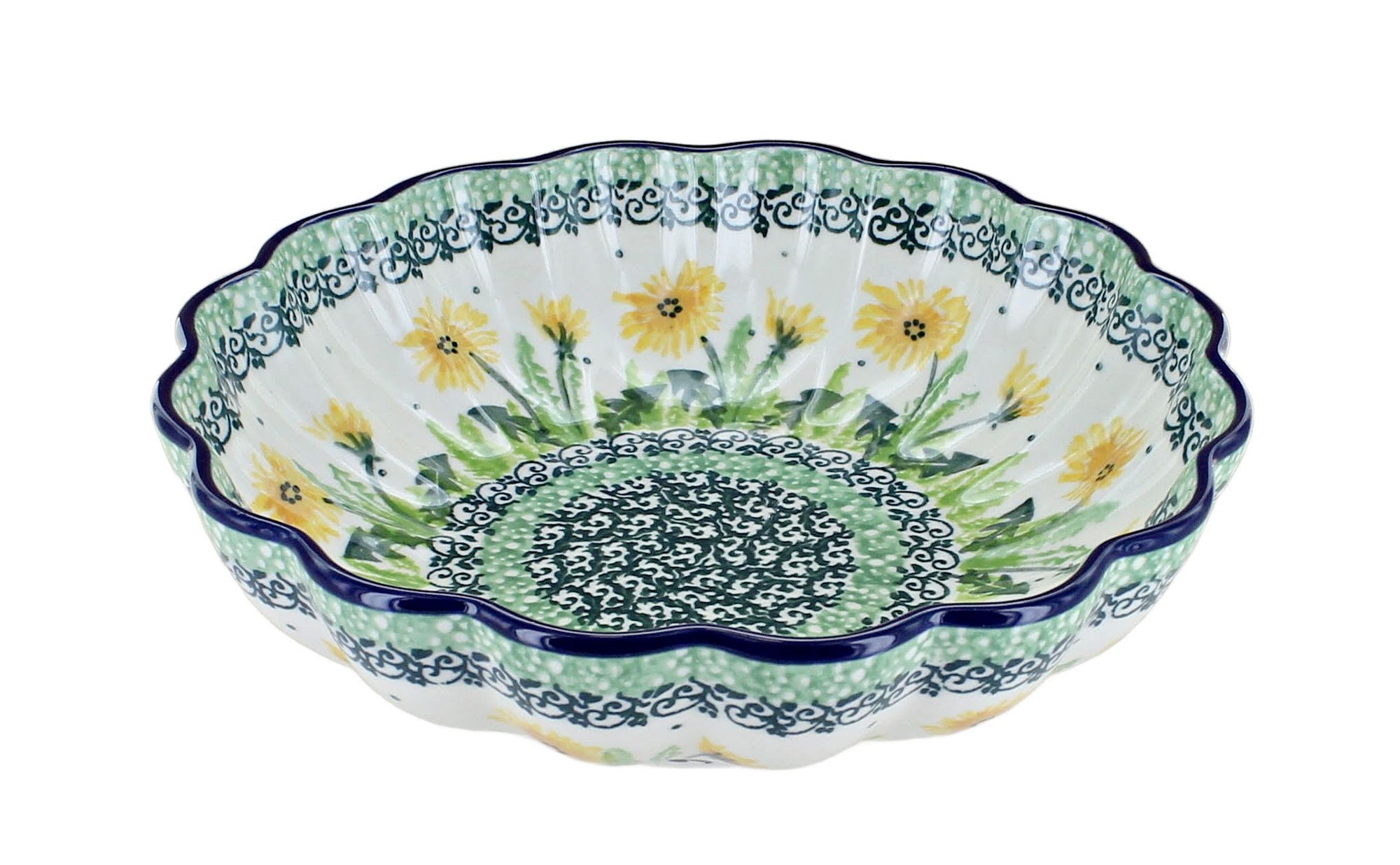 Ceramika Artystyczna Dandelion Small Serving Piece — Polish Pottery