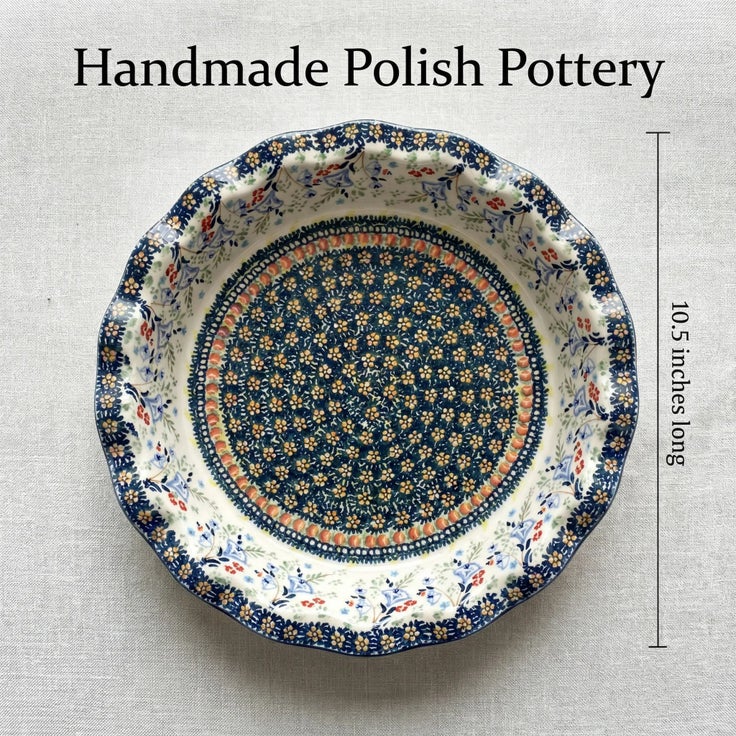 Detail image of Manufaktura Periwinkle Pie Plate — Polish Pottery