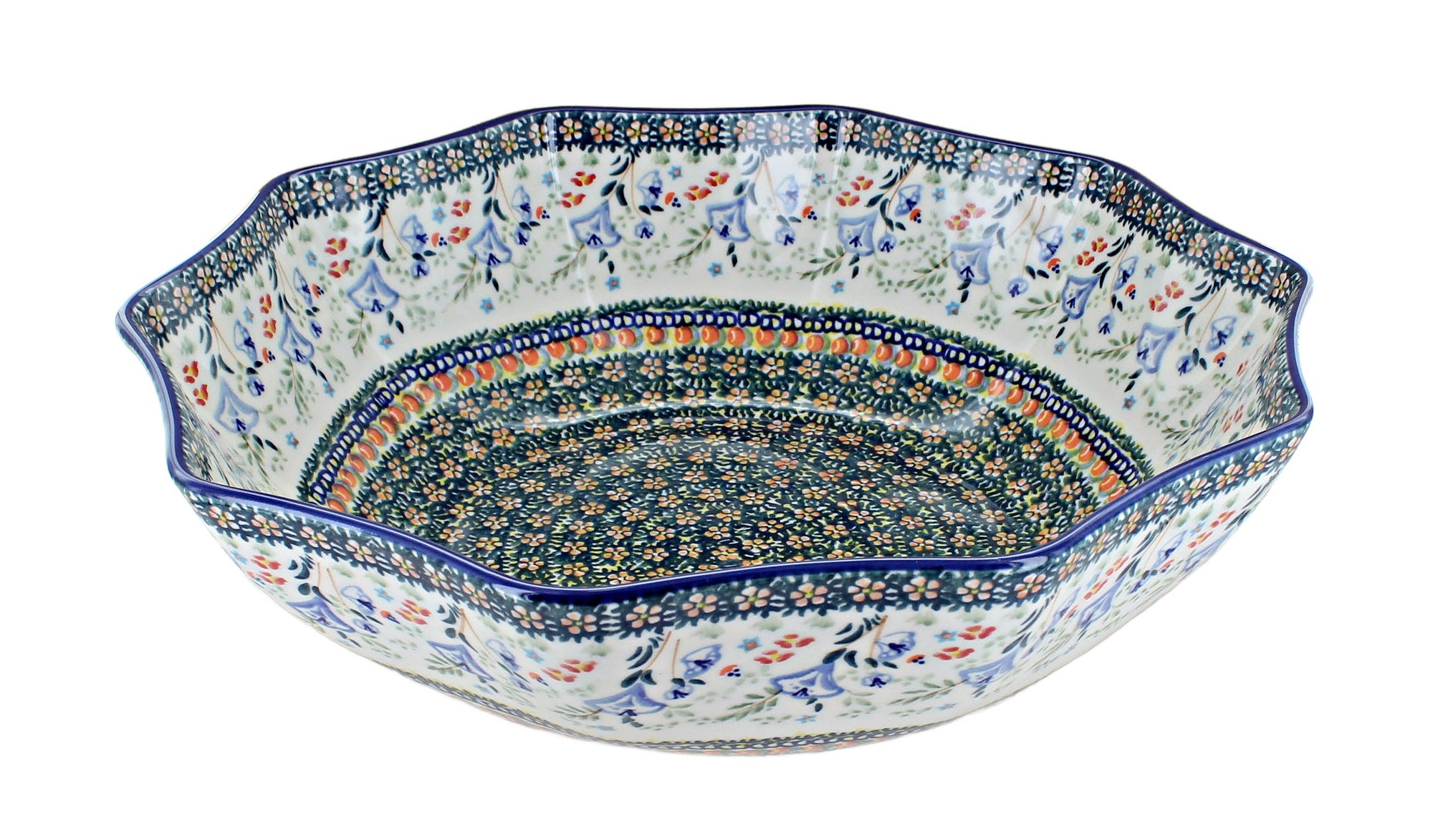 Manufaktura Periwinkle Large Serving Piece — Polish Pottery