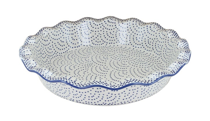 Manufaktura Small Dots Pie Plate — Polish Pottery