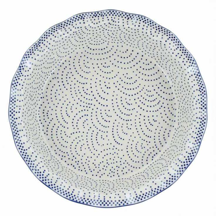 Detail image of Manufaktura Small Dots Pie Plate — Polish Pottery