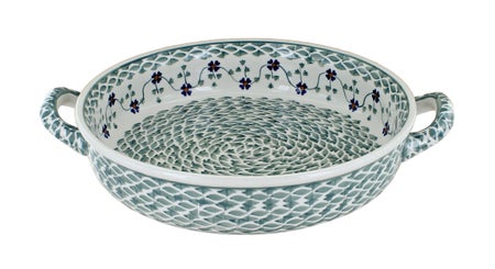 Manufaktura Sage Floral Small Bakeware — Polish Pottery