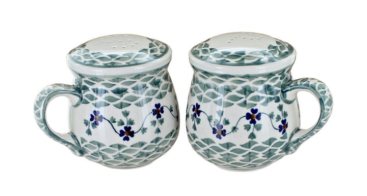 Manufaktura Sage Floral Salt & Pepper Shaker — Polish Pottery