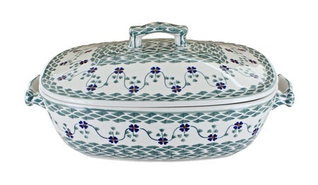 Manufaktura Sage Floral Large Bakeware — Polish Pottery