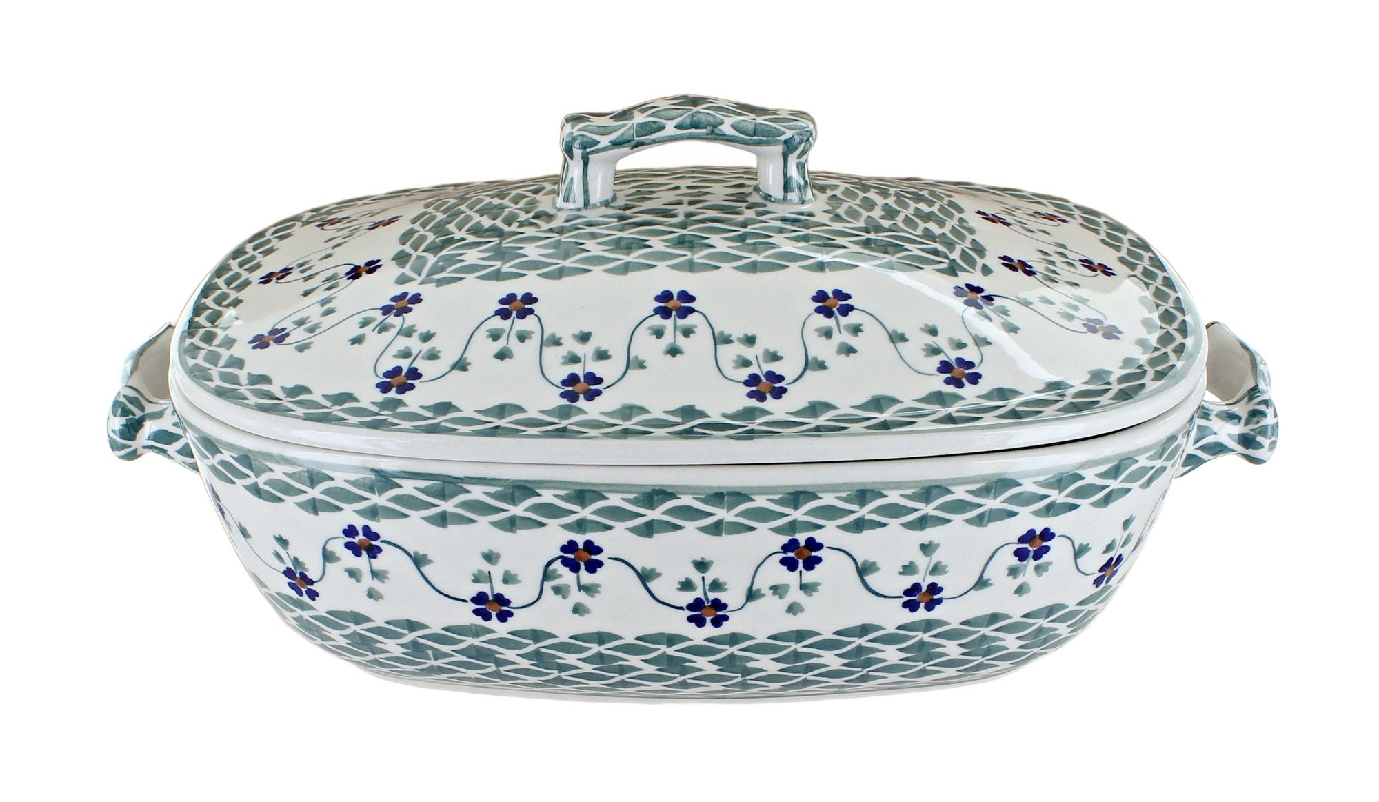 Manufaktura Sage Floral Large Bakeware — Polish Pottery