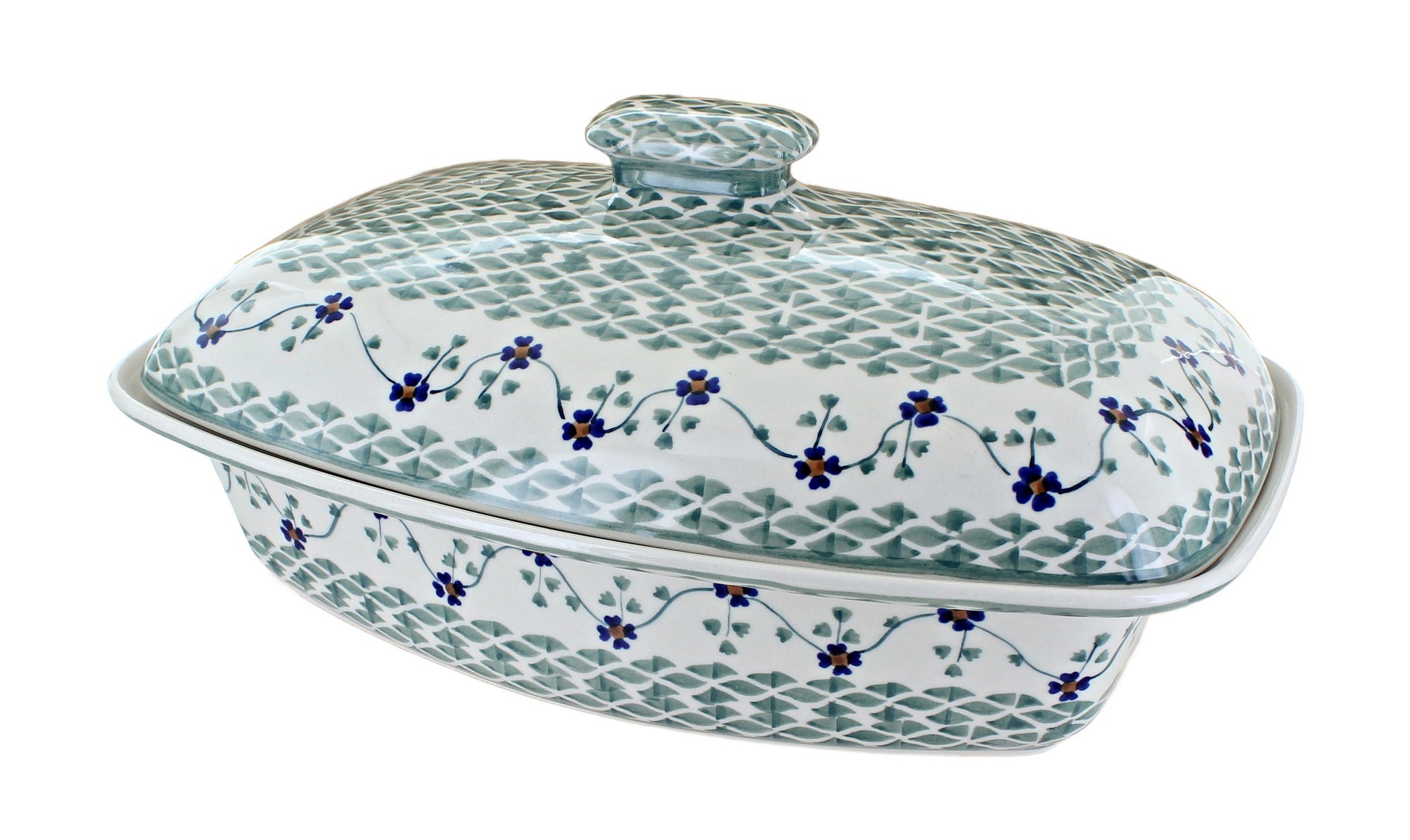 Manufaktura Sage Floral Large Bakeware — Polish Pottery