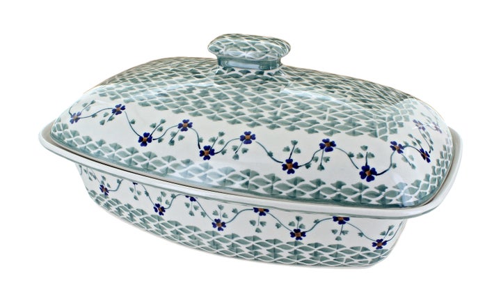 Manufaktura Sage Floral Large Bakeware — Polish Pottery