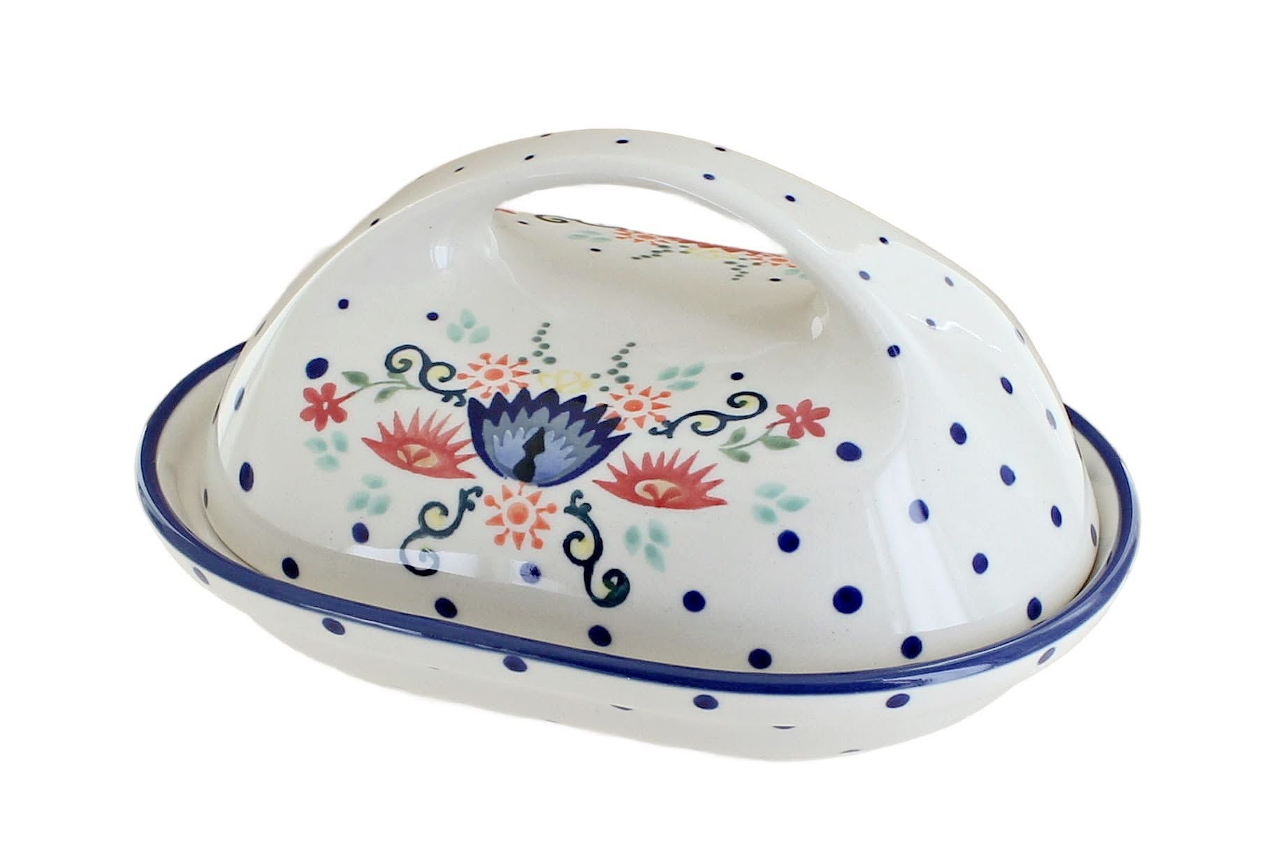 Manufaktura Desert Flower Butter Dish — Polish Pottery