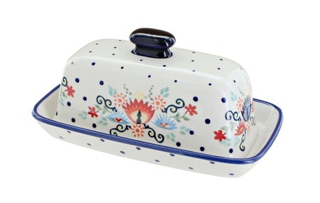 Manufaktura Desert Flower Butter Dish — Polish Pottery