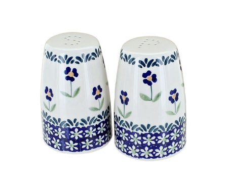 Manufaktura Blue Daisy Salt & Pepper Shaker — Polish Pottery