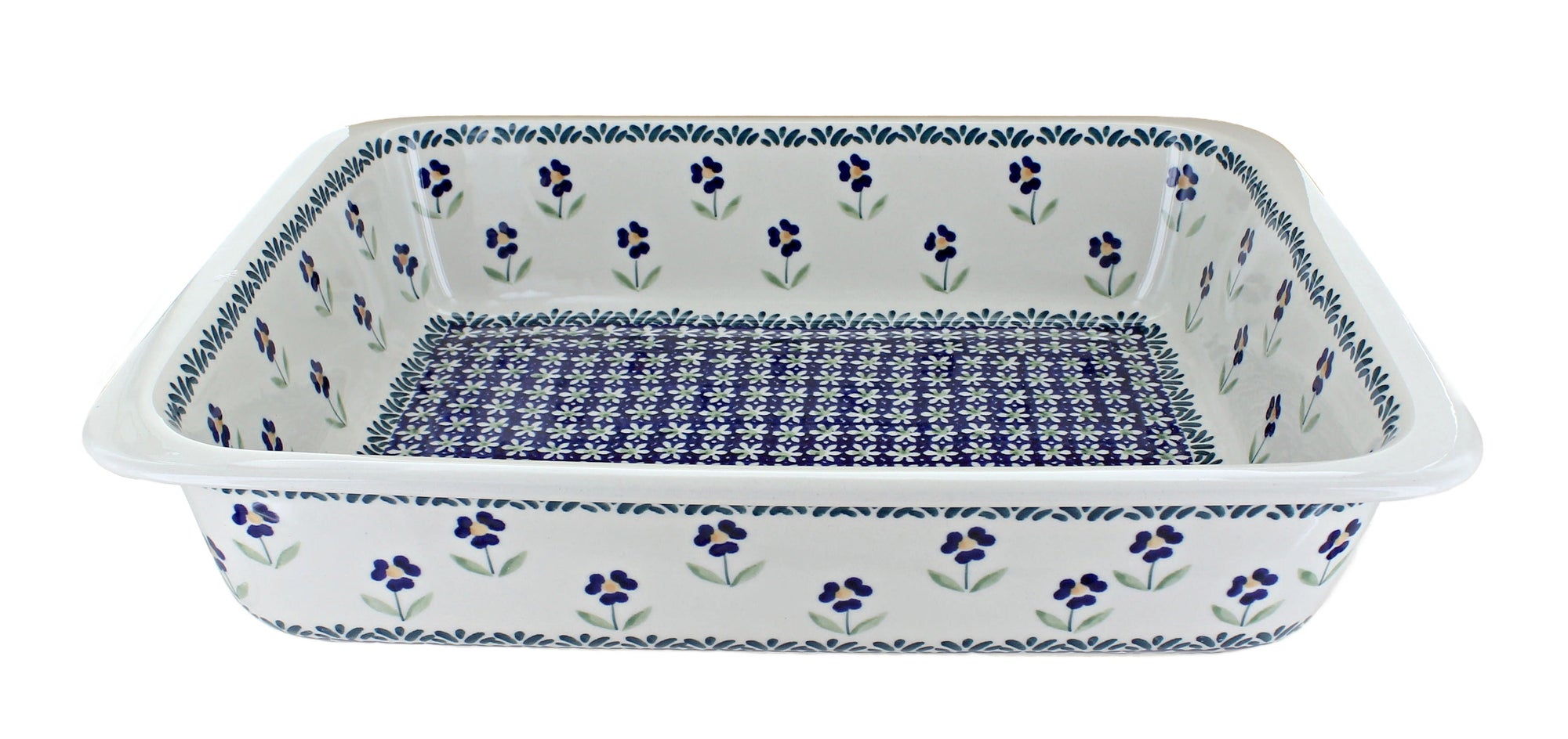 Manufaktura Blue Daisy Large Bakeware — Polish Pottery