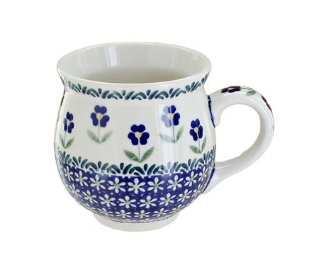Manufaktura Blue Daisy Mug — Polish Pottery