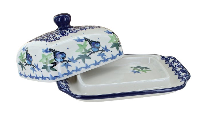 Ceramika Artystyczna Mockingbird Butter Dish — Polish Pottery