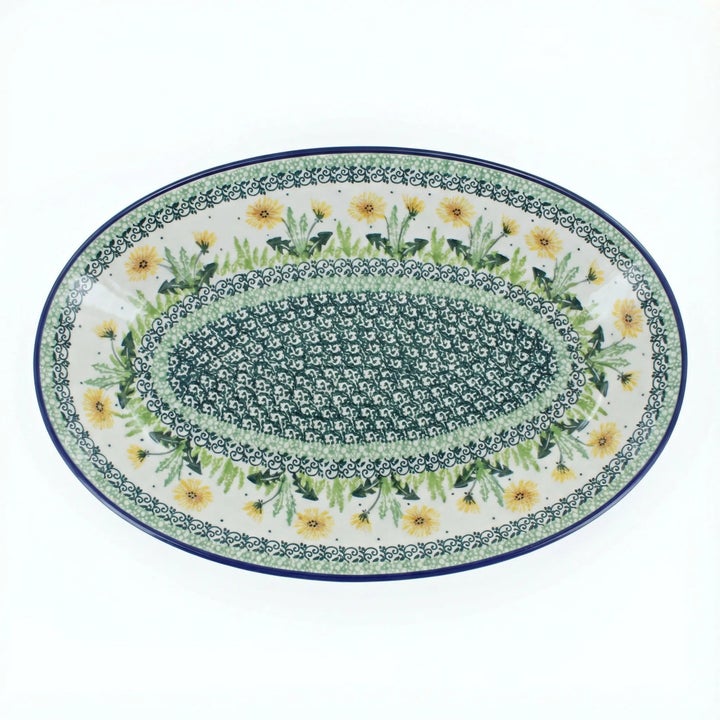 Ceramika Artystyczna Dandelion Large Serving Piece — Polish Pottery