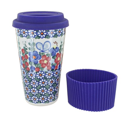 Vena Garden Butterfly Mug — Polish Pottery