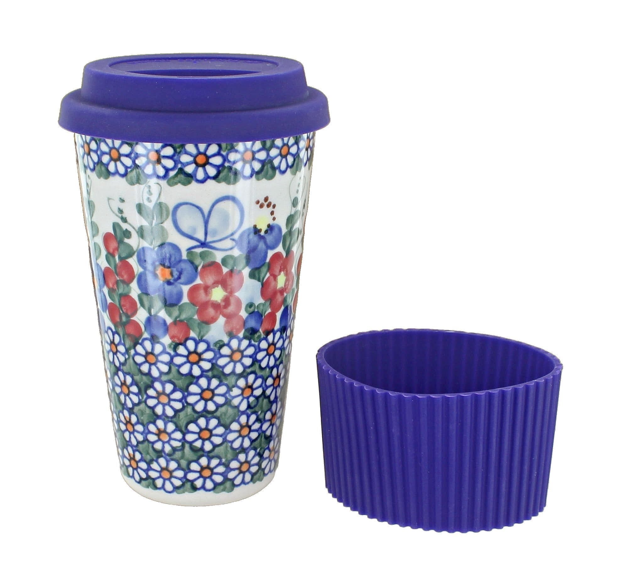 Vena Garden Butterfly Mug — Polish Pottery