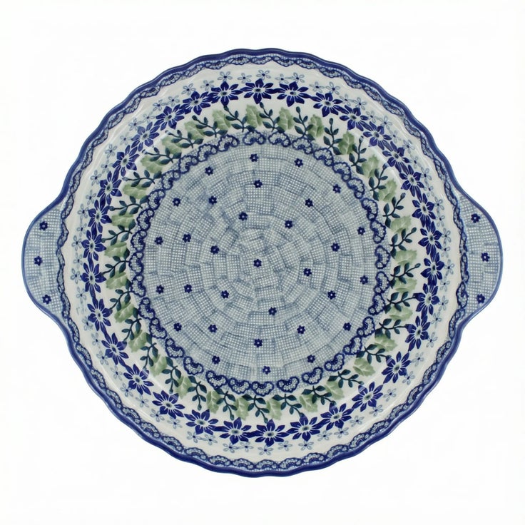 Detail image of Manufaktura Hallsey Pie Plate — Polish Pottery