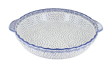 Manufaktura Small Dots Pie Plate — Polish Pottery