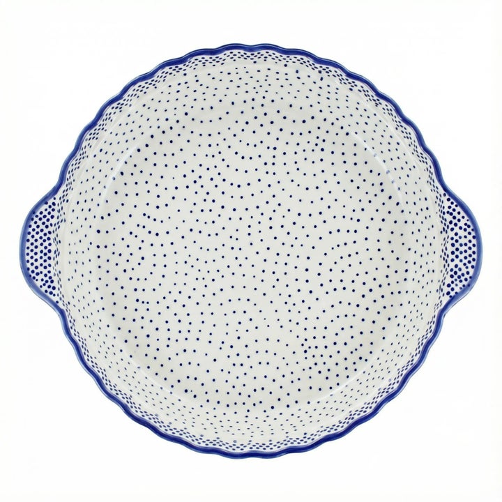 Manufaktura Small Dots Pie Plate — Polish Pottery