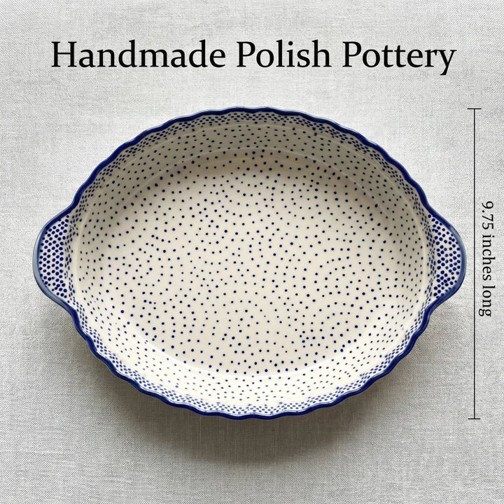 Manufaktura Small Dots Pie Plate — Polish Pottery