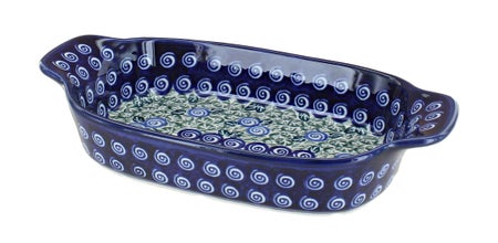 Zaklady Seaside Swirl Small Serving Piece — Polish Pottery
