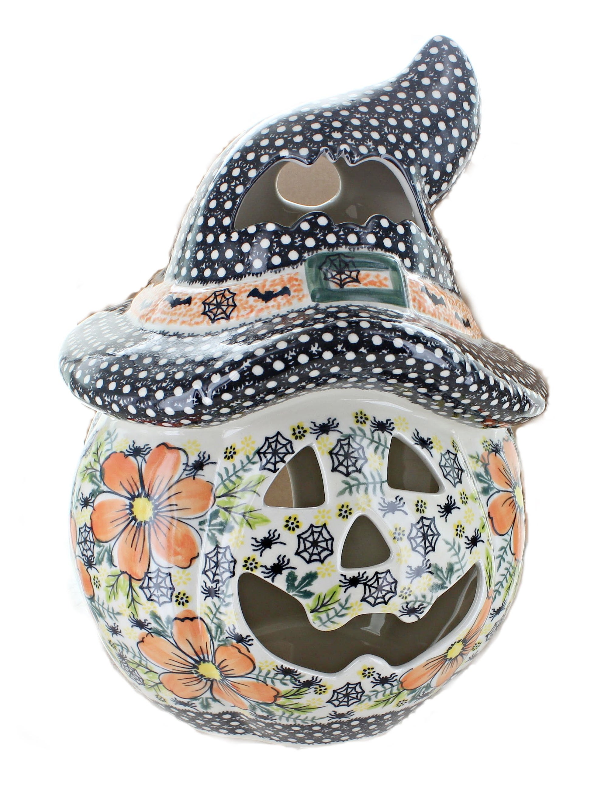 Vena Pumpkins Luminary — Polish Pottery