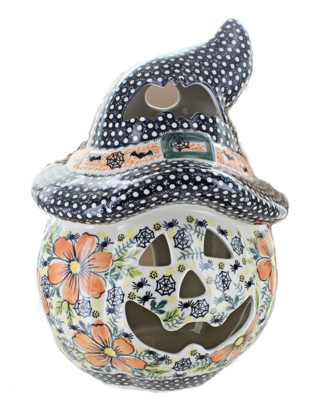 Vena Pumpkins Luminary — Polish Pottery