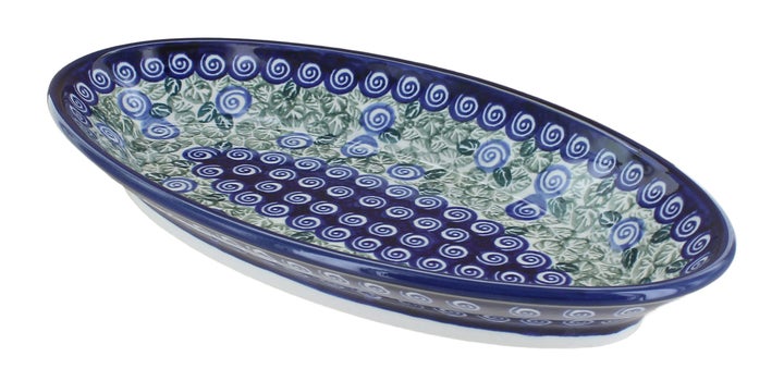 Zaklady Seaside Swirl Small Serving Piece — Polish Pottery